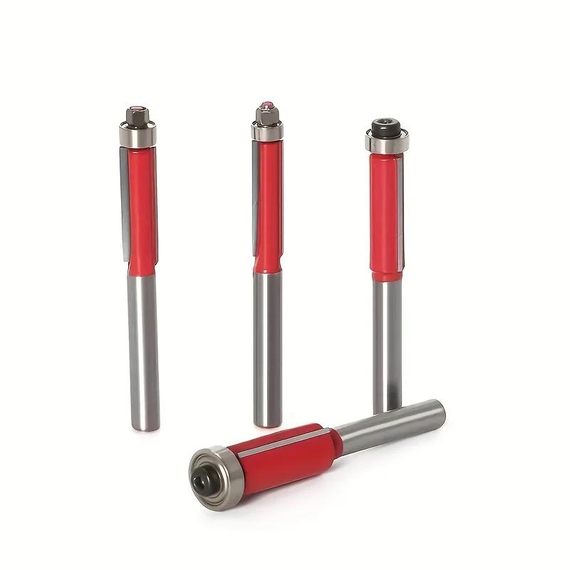 Vielseitige Trimm- & Detailsets - 4-teiliges Premium-Holzbearbeitungs-Oberfräser-Set für glatte Schnitte und ein professionelles Finish