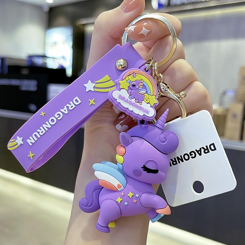 Adorable Unicorn Keychain Cute Plastic Keyring For Kids And Adults Gift