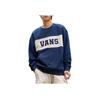 Vans Logo Retro Sports Print Color Block Letter Pullover Casual Sweatshirt Unisex Sweatshirt Dark-Blue VN0002HRLKZ