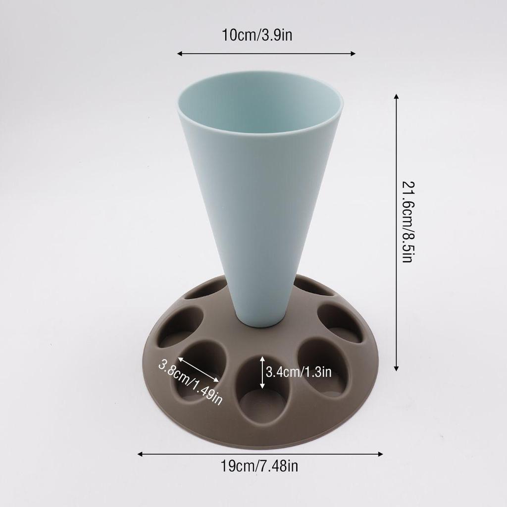 Silicone Icing Tip Holder & Cream Bag Storage Rack - Detachable Multifunctional Tool.