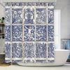 Vintage Floral Shower Curtain Botanical Print Waterproof Bathroom Decor Farmhouse Rustic Patterned Fabric Shower Liner