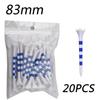20er-Pack gestreifte 4-Zacken-Kunststoff-Golf-Tees