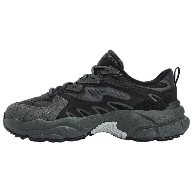 New FILA Fern Anti Slip Wear Resistant Low Top Casual Shoes Men's Black F52M511166FDB