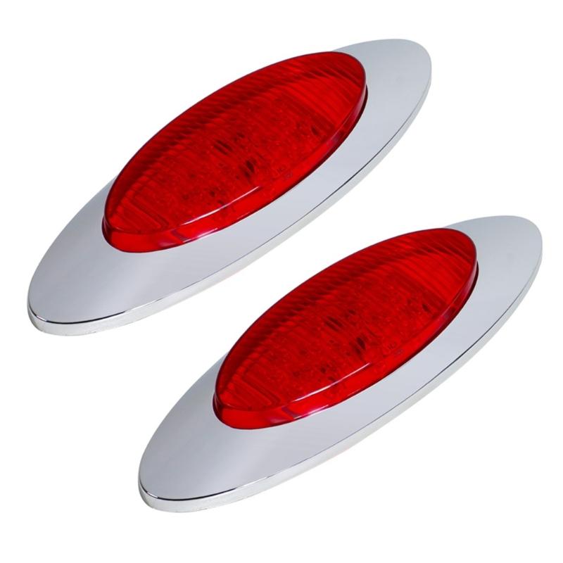 

High Visibility Weatherproof Bright 16LED Truck Signal Lights Suitable For All 12V/24V Vehicles Including SUVs And Buses красный