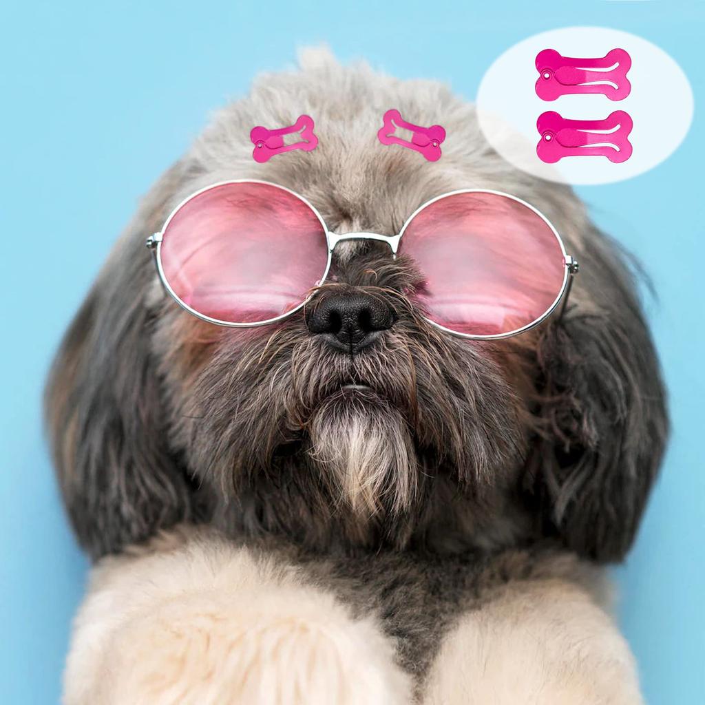100/200pcs Dog Hair Clips Multicolor Barrettes Small Bone Snap Hair Clips for Dogs Cat Pet Grooming Bows Hair Accessories