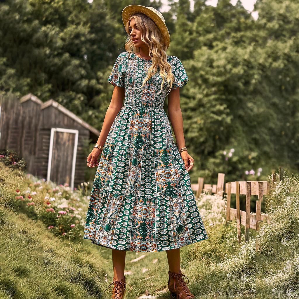 Large Sway Dress for Spring and Summer Waist Slimming Skirt for Women