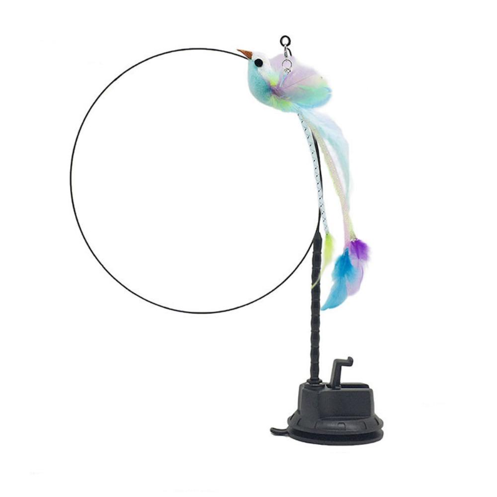 Auto Interactive Cat Toy Wand Detachable Hands-Free Cat Stick Toy with Bell Simulation Bird Interactive Cat Toy Pet Supplies