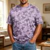 Camiseta Informal Transpirable Cómoda de Manga Corta con Cuello Redondo para Hombre Talla Grande Tejido Suave Top de Verano