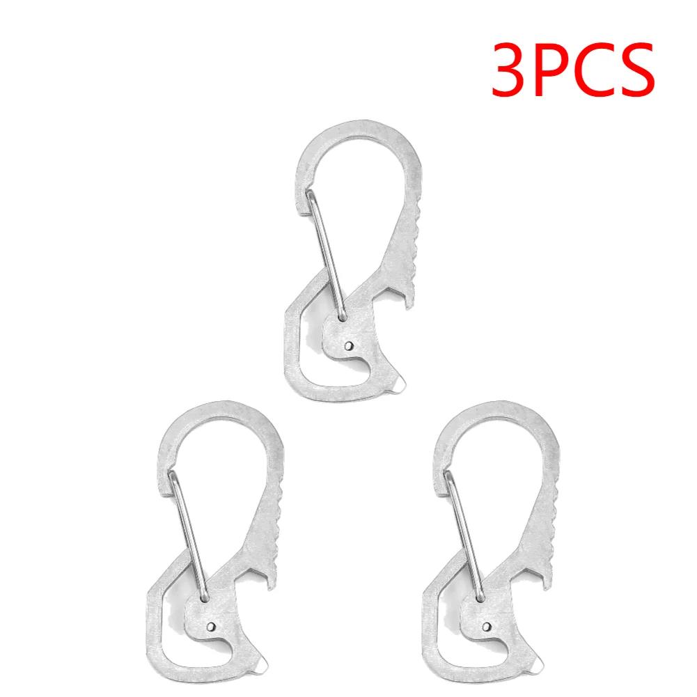 Climbing Carabiner Stainless Steel Waist Hanging Carabiners Multifunctional Practical Mountaineering Buckle Hiking Equipment