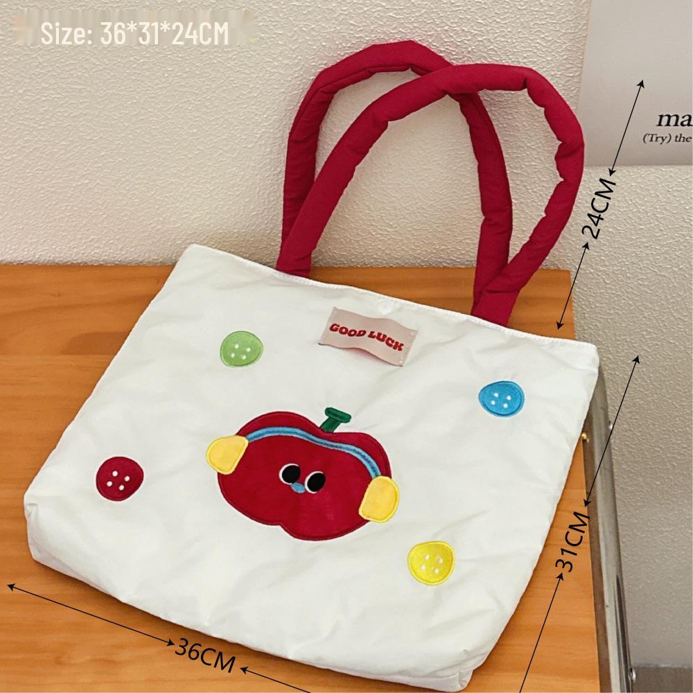Stylish Embroidered Large-Capacity Shoulder Bag for Fall/Winter 31x36x24 cm