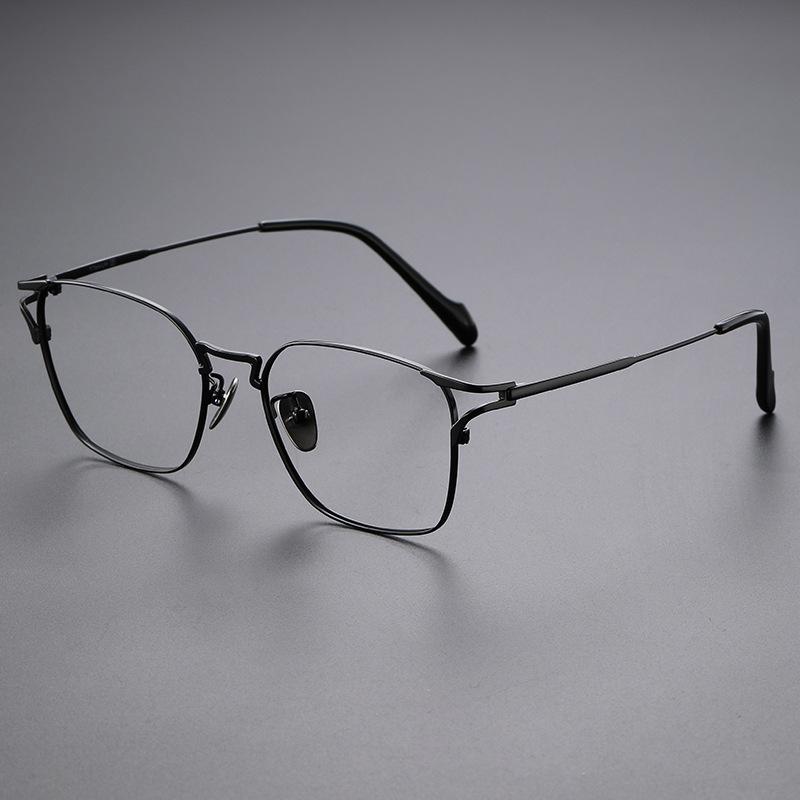 

Ultralight Luxury Titanium Square Glasses Comfortable Business Men s Eyeglasses Frame Anti Blue Light Optical Glasses for Women чорний