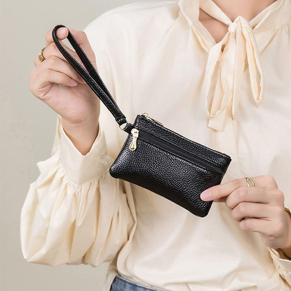 Coin Purse Small Item Bag Korean Style Wallet Lichee Pattern Zipper Coin Purse  Women