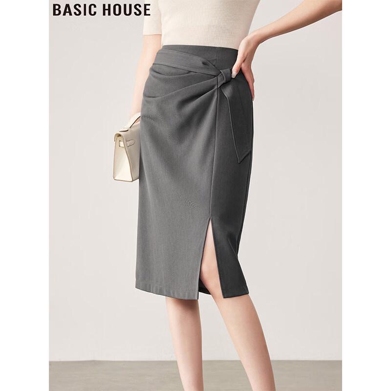Basic House Women's High-Waisted Suit Skirt