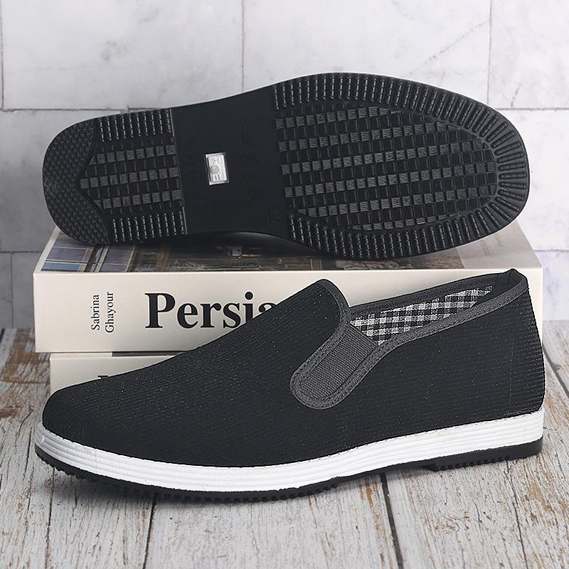 

Тканевая обувь мужская и женская обувь нескользящая, износостойкая, дышащая, удобная и повседневная для вождения, работы, охраны труда, черная тканевая обувь 35