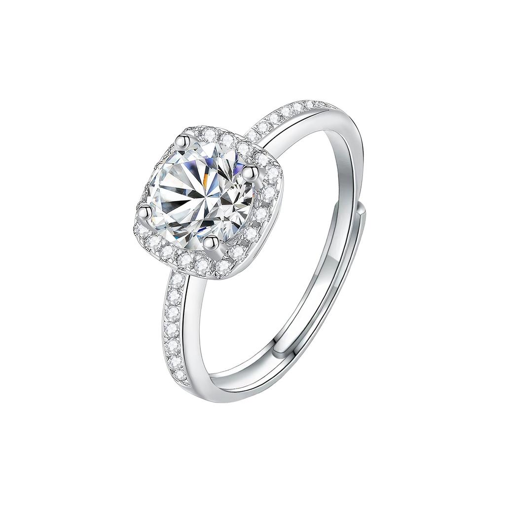 Damen Nische Vielseitig Mode Super Funkelnder Zuckerring