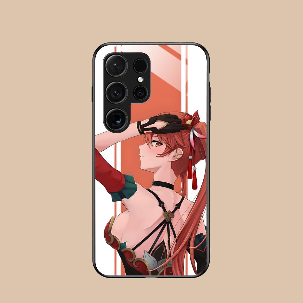 

HSR Guinaifen Glass Mobile Phone Case for Samsung Galaxy S26 S25 S24 S23 S22 S21 S20 Note20 Plus FE Ultra Colorful Cover Galaxy S24+