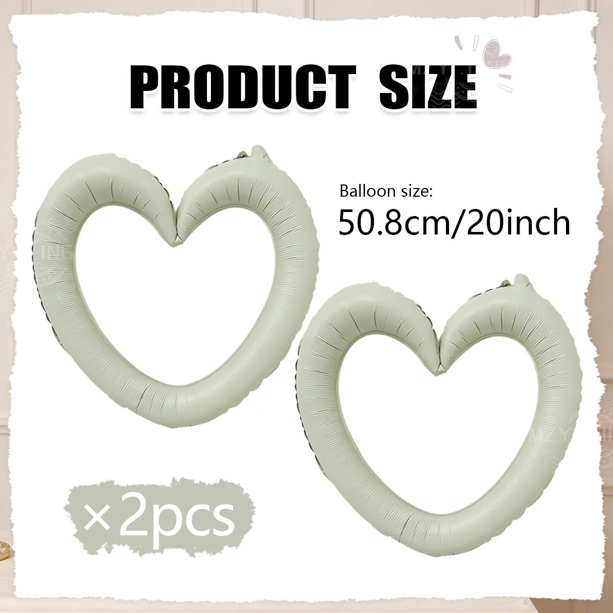 

2/4pcs heart-shaped photo frame balloons, pink/red/cream white heart-shaped balloons, for wedding Mother s Day photography props 20Inch