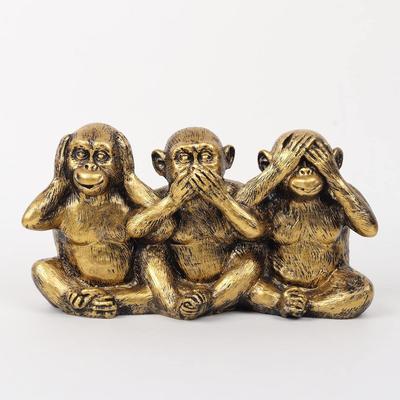 Figurka Trzy Mądre Małpy z Polyresinu Ozdoba Dekoracyjna i na Prezent