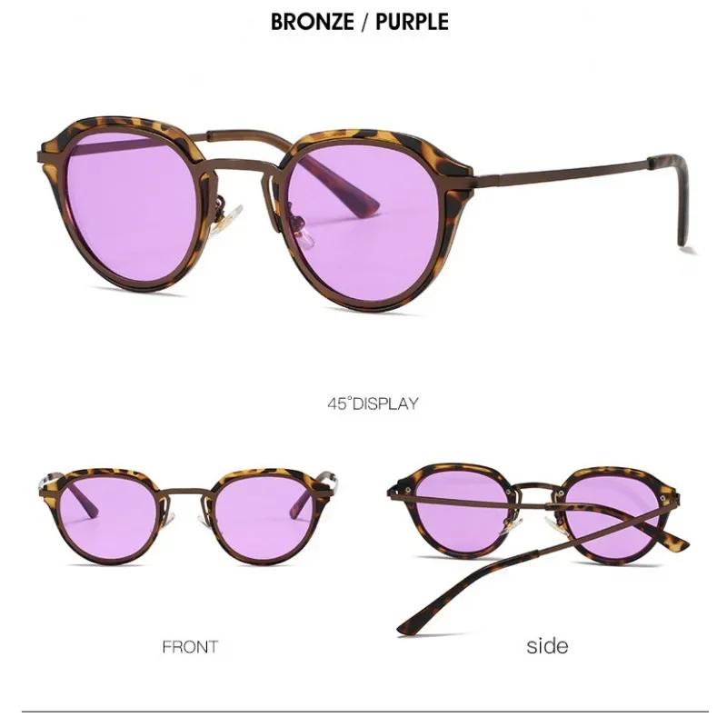 New Fashion Classic Round Women Sunglasses Personalized Metal Leg Design Retro Men's Outdoor Driving Glasses  Hombre