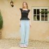 Gnarly Ruffle Banding Sleeveless Blouse Es2obl10