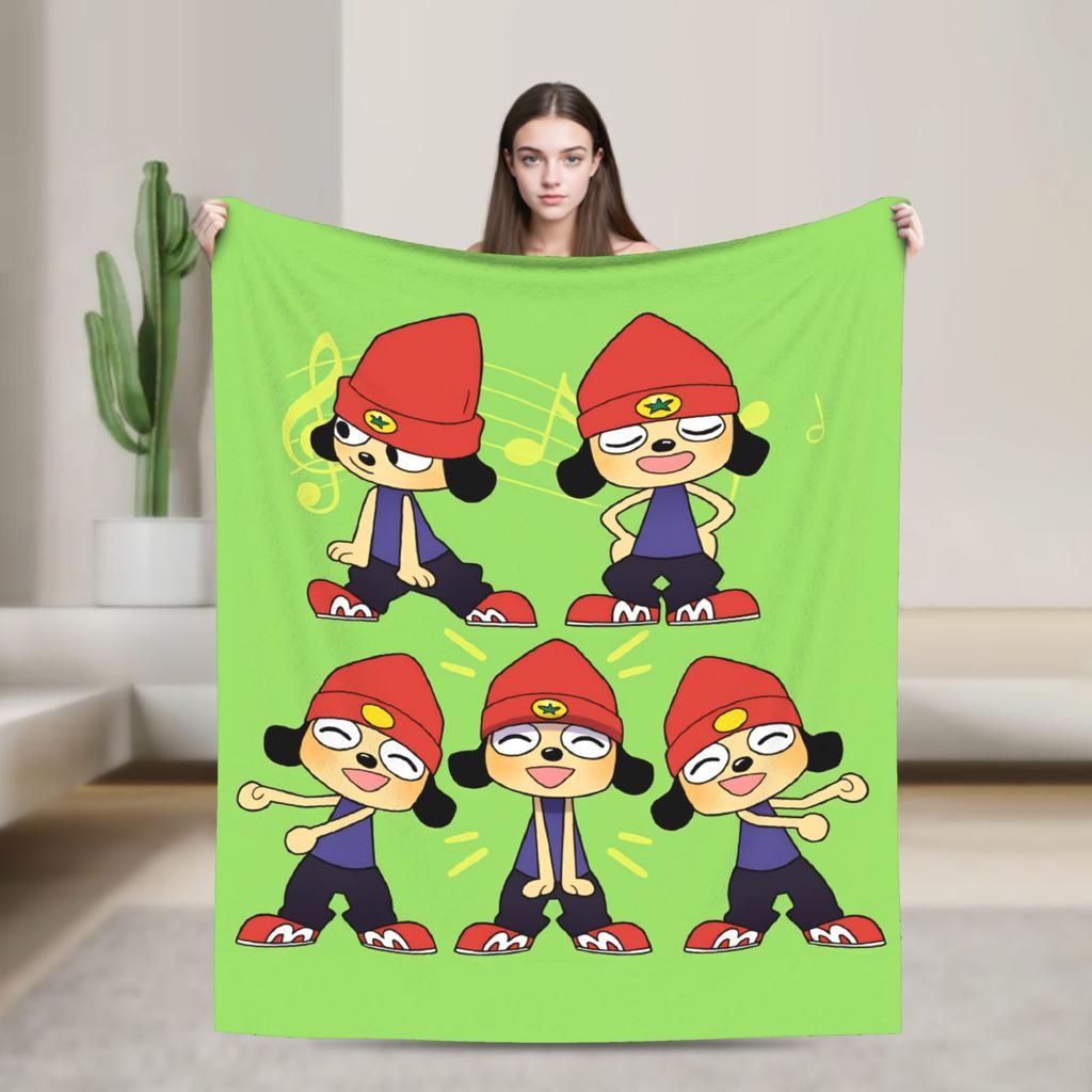 Parappas The Rappers Blankets Quality Super Warm Throw Blanket Winter Airplane Travel Couch Chair Funny Bedspread