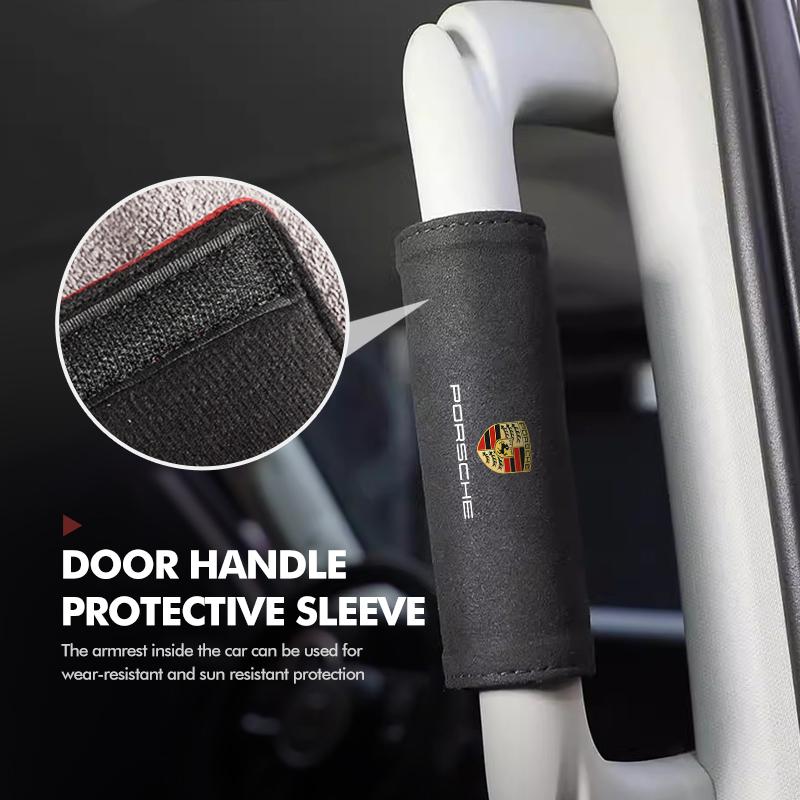 For Porsche 2PCS Universal Car Roof Handle Armrest Protection Accessories Macan Cayman 911 918 996 997 991 968 Carrera-GT