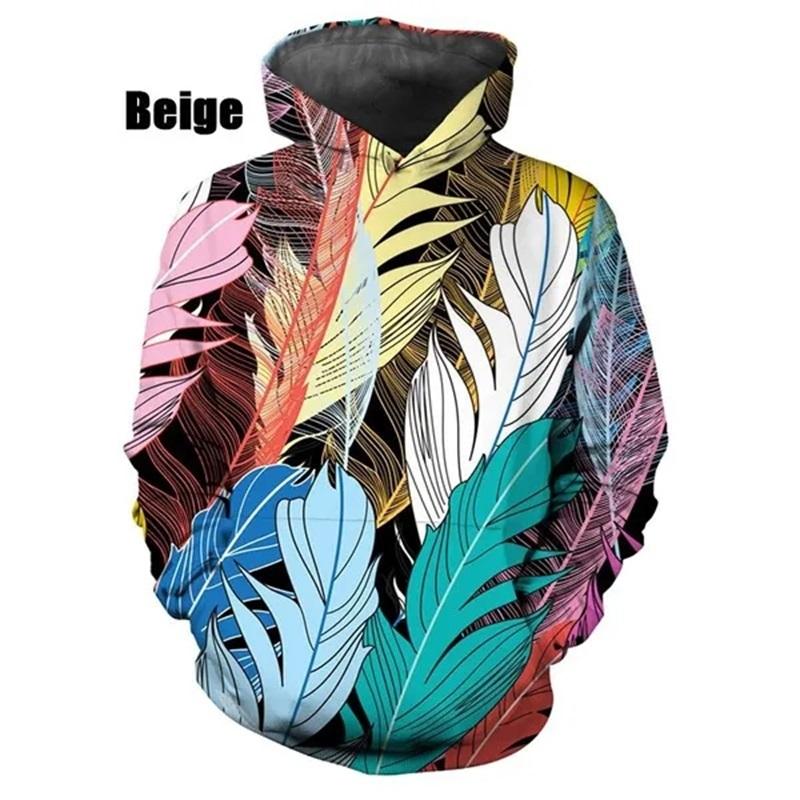 

Мужские толстовки с капюшоном с 3D-принтом и графическим принтом в виде перьев для мужчин и женщин, модные повседневные пуловеры, толстовки с капюшоном с полным принтом в уличном стиле 6XL