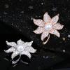 Elegante Strass Blumenbrosche Anzug Perlennadel Luxusschmuck Botanische Blume Schal Schnalle Perlennadel Temperament Accessoires