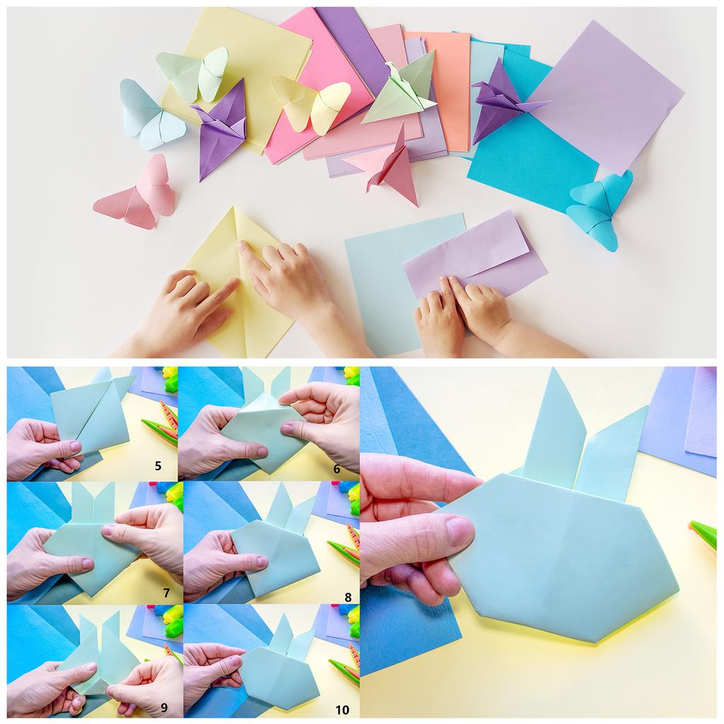 Uxcell 100 Sheets 10x10cm Origami Paper Double Sided Square Folding Papers for Art Craft Gifts Scrapbooking Decor DIY Handmade