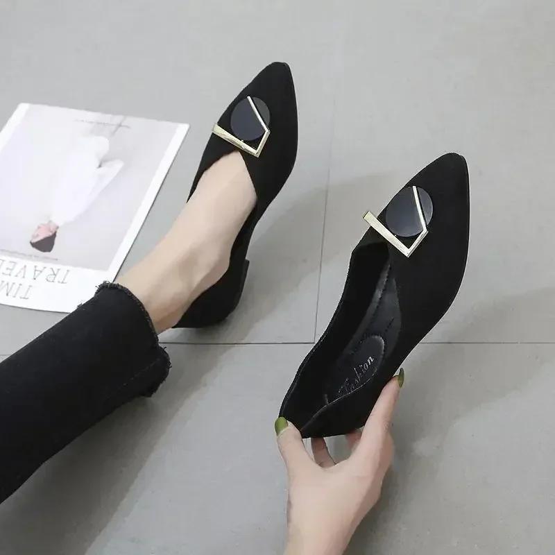 Fashion Flat Single Shoes Women's 2025 Loafers Fashion Ladies Comfortable Luxury Rhinestone Brand Shoes Black Woman Autumn Summer