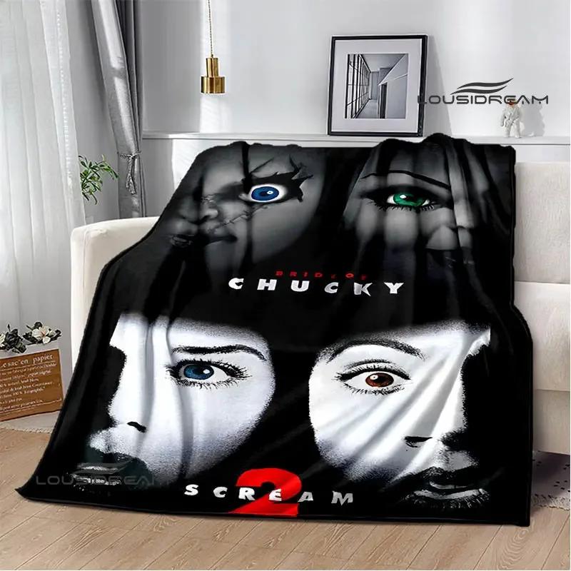 Horror movie Cult of Chucky Flange Warm blanket Soft and comfortable blanket picnic bed linings birthday gift