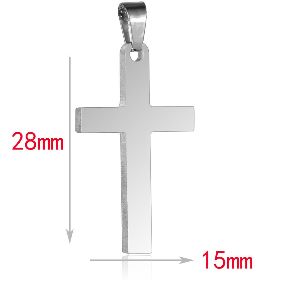 Gold Electroplated Stainless Steel Cross Necklace for Men and Women - Trendy European & American Fashion Accessory