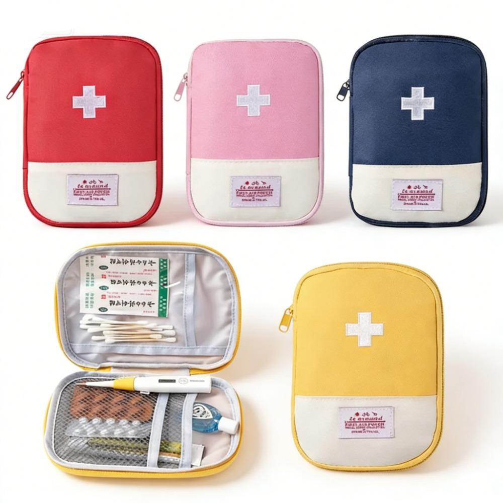 1PC Portable Travel Medicine Bag Mini First Aid Pill Storage Pouch for Outdoor Emergency Survival & Home Use