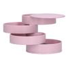 Mehrschichtige Schmuckschatulle Staubdichter Drehbarer Aufbewahrungsbehälter Organizer für Ornamente(Rosa 4-lagig)