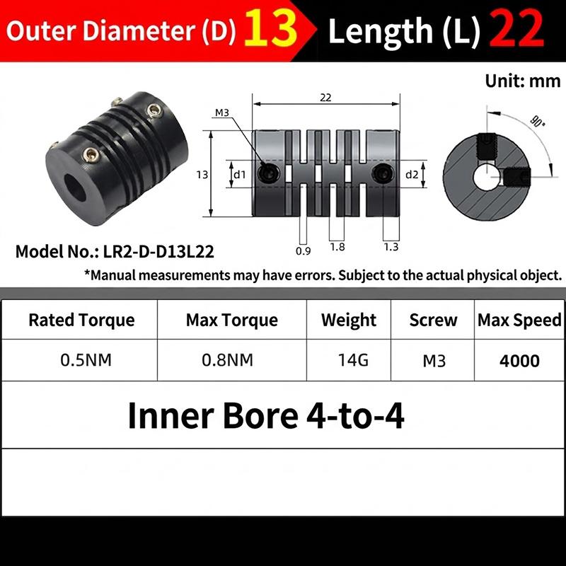Elastic Plastic Concentric Coupling Maintenance Free Parallel Connecting Coupler for Textile Machinery Encoder