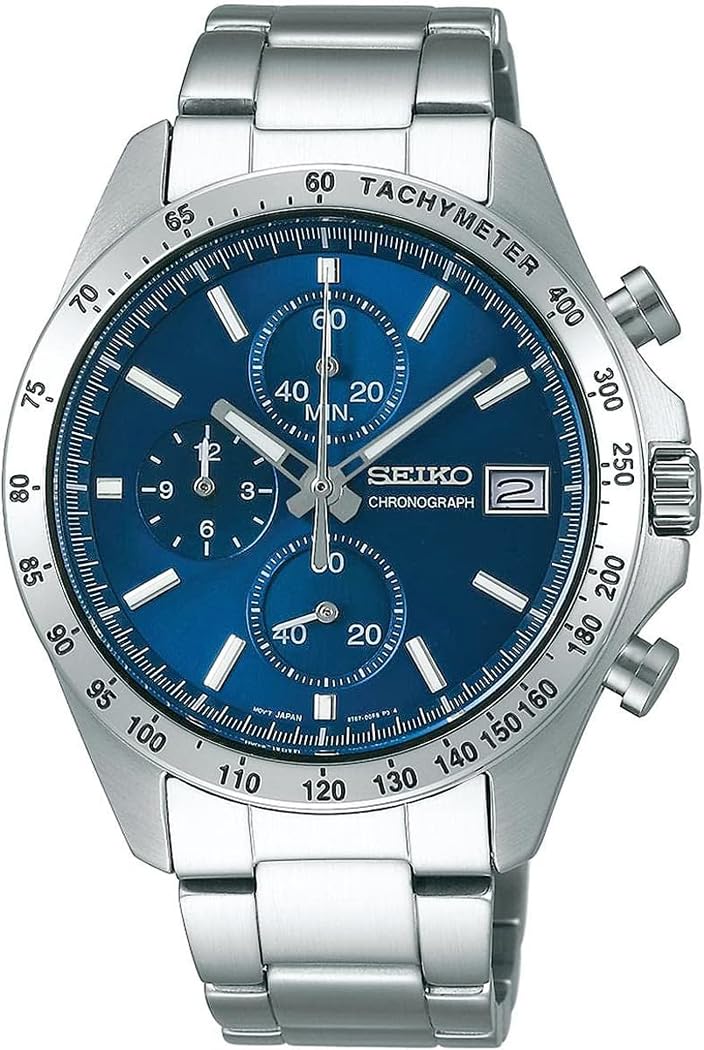 

SEIKO 15 секунд хронограф кварцевый ХРОНОГРАФ КВАРЦЕВЫЕ часы мужские SBTR023 синие []