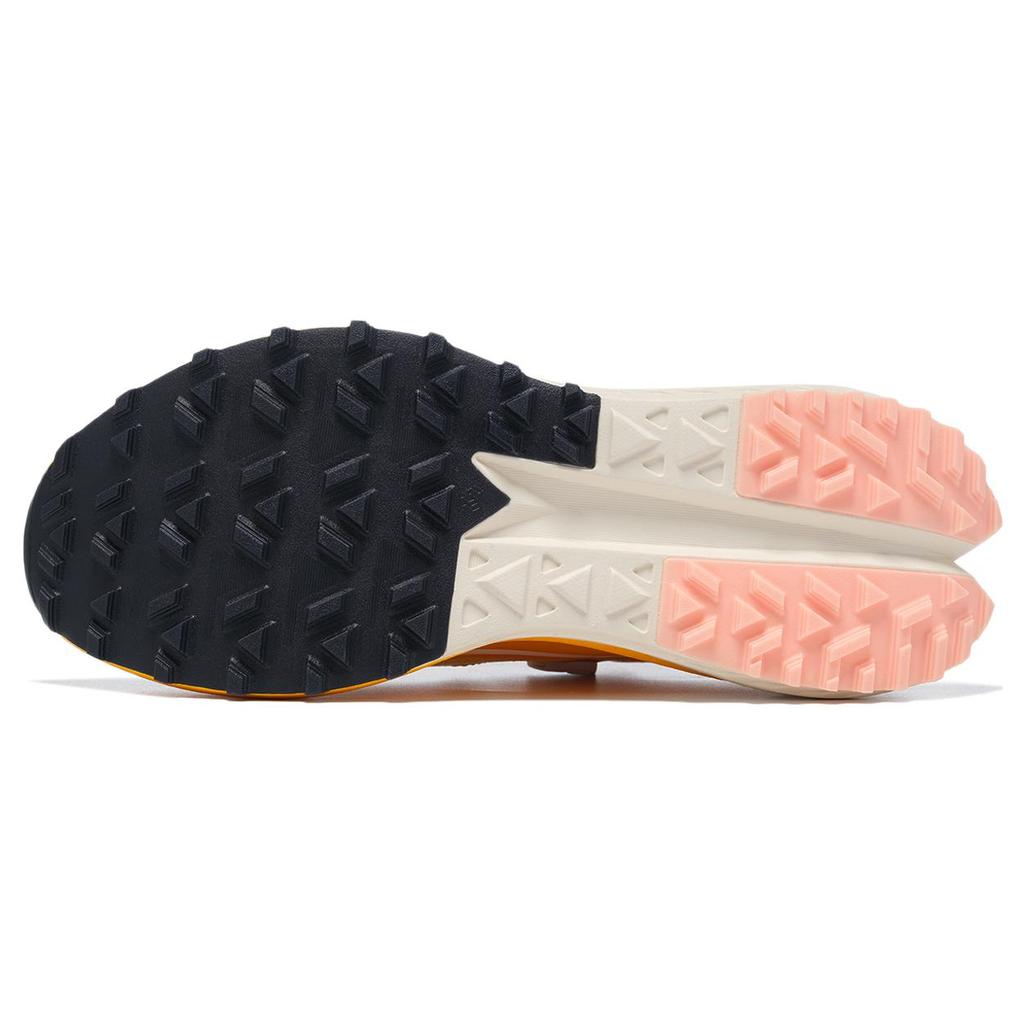 Li Ning Fabric Cushioning Slip Resistant Low Top Running Shoes Women's Chromium Gold ARNT002-1