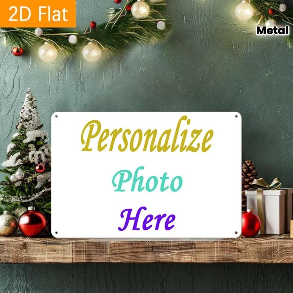 Custom Photo Metal Sign Personalized Wedding Birthday Valentine Wall Art