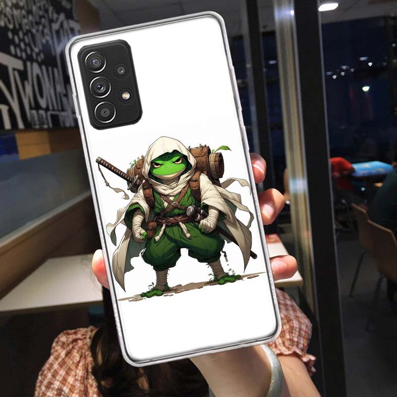 Cute Mouse Axolotl Frog Wizard Phone Case for Samsung A54 A57 A37 A17 A14 A15 A12 A24 A34 A55 A35 A25 A52S A07 A05S A04S A22 A32