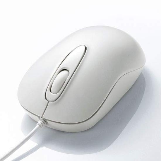 Sanwa Supply Wired Laser 3 Mouse, Buttons, Medium, White, MA-LS176W