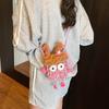 Cute Knit Ladies Crossbody Bag With Cartoon Design For Daily Use