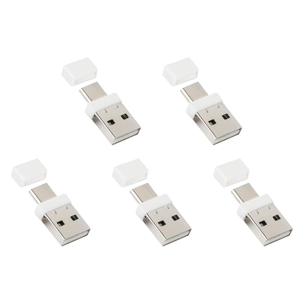 1-5Pcs Double Headed Mouse Jiggler USB Type C 2 In 1 Undetectable Mouse Shaker Driver-Free Plug and Play Automatic Mouse Wiggler