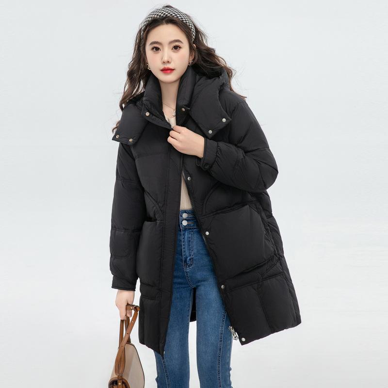 New Winter Down Cotton Jacket for Middle-aged and Elderly Mothers In Women's Mid-length Fashion Thickened Cotton Jacket