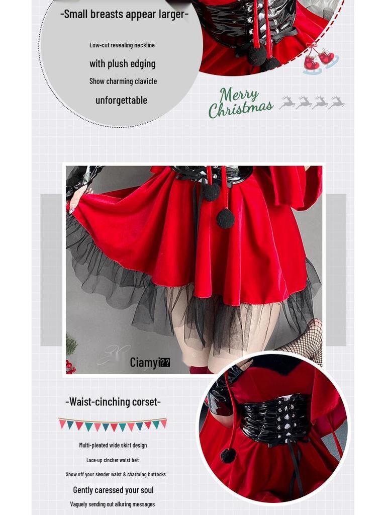 Xianyi Lingerie: Christmas Devil Uniform Set for Role Play & Halloween