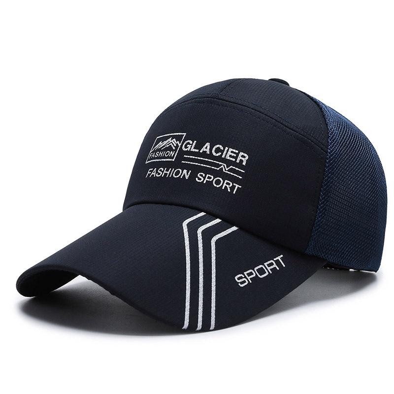 

Glacier Letter Printing Baseball Cap Uv Protection Outdoor Breathable Gift Hat синій