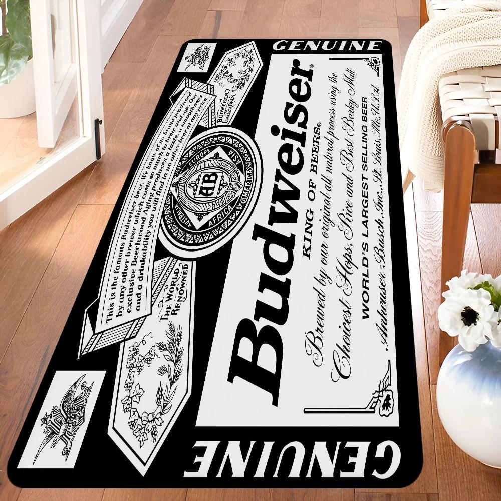 King of Beer B-Budweiser Carpet Living Room Sofa Bedroom Balcony Door Mat Kids Room Home Decoration Anti-Slip Large Area Rug