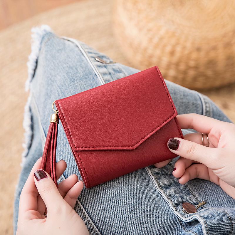 Korean Style 2022 Summer Women's Tassel Clutch Wallet with Multi-Layer Card Holder