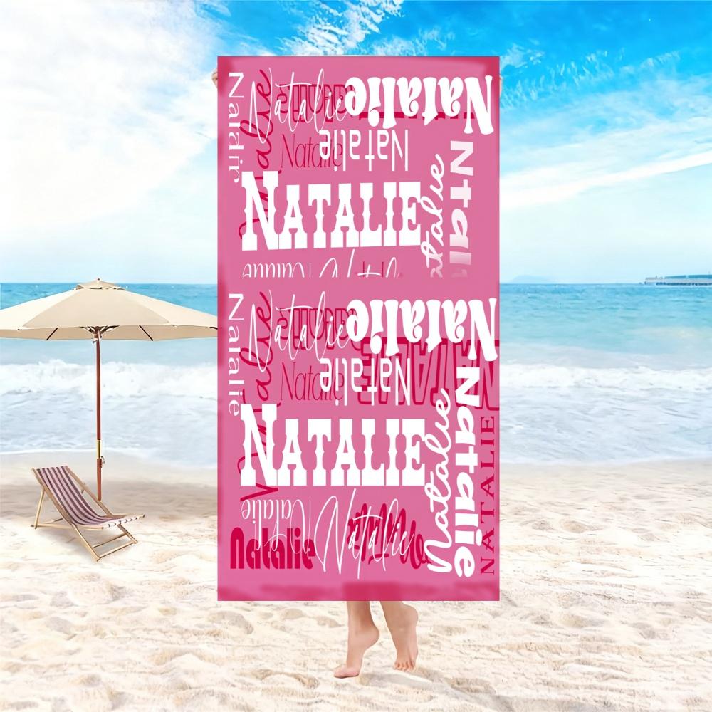 Vintage Sea Floral Letter Beach Towel Breathable Lightweight Foldable Travel Towel For Camping Beach Swimming Beach Accessories 70x140cm
