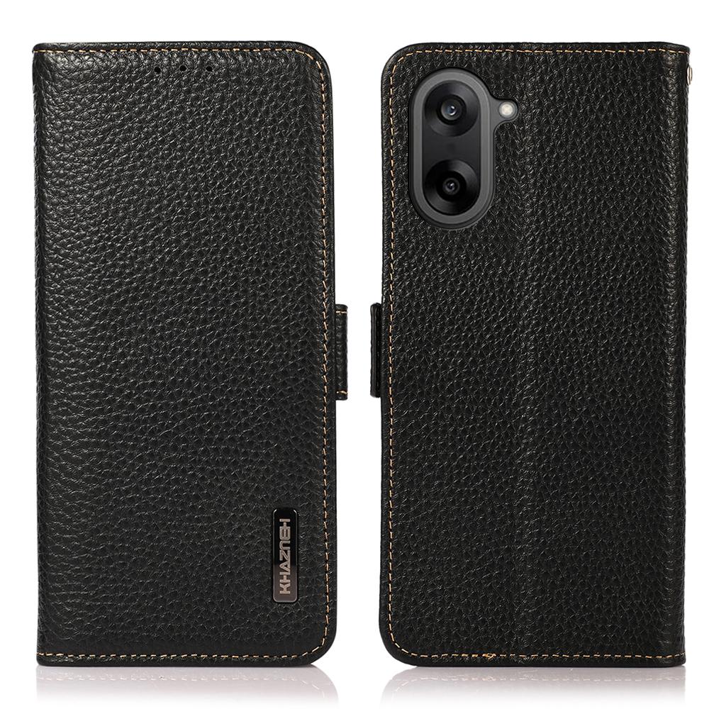 For OnePlus Nord CE5 5G Phone Case Genuine Cow Leather Cover RFID Blocking