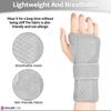 Support de poignet DIALDRCARE avec stabilisateur à attelle métallique, bandage de poignet réglable pour soulager la douleur et les blessures (Gris)